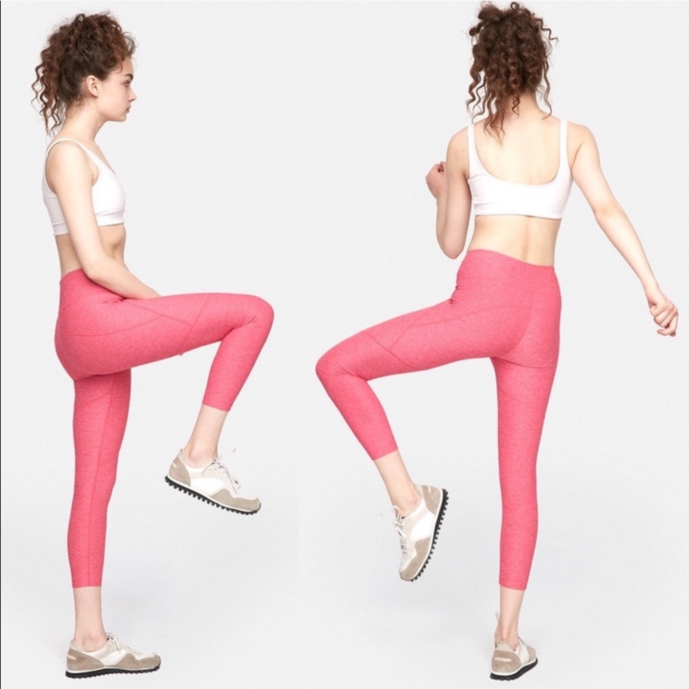 Outdoor Voices 3/4 Warmup Leggings in Flamingo